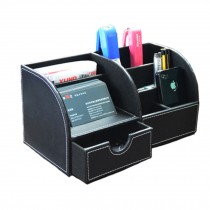Office Compartment Multifunctional Desk Stationery Organizer Storage - Black