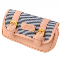 Stylish Simple Pen Holder Pencil Case Cosmetic Bag Stationery Pouch, Pink