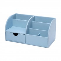Office Compartment Multifunctional Desk Stationery Organizer Storage - Blue