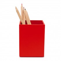 Red Fiberboard Pen Pencil Stand Holder Desk Organizer For Home Office