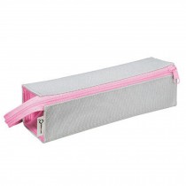 Pencil Case Pen Bag/ Large Capacity Storage Pencil Case/ Canvas Pen Bag , Pink
