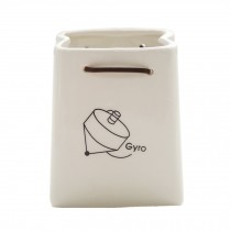 White Ceramic Creative Pencil Holder/ Mini Flower Pot/ Pen Holder   A
