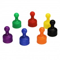 8 PCS Officemate Magnets, Assorted Sizes and Colors, 19*25mm