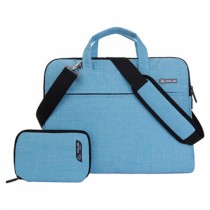 Waterproof Laptop Bags For 15-Inch Laptop, Notebook Sleeve Bag Part Linen Blue