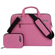 Waterproof Laptop Bags For 15-Inch Laptop, Notebook Sleeve Bag Part Linen Pink