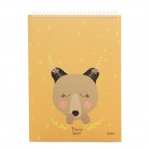 2pcs Art Travel sketchbook Blank Sheets,Durable Quality Paper,Cute Bear