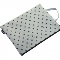Office/School Document Holder File Bag Stationery Zipper Bag Pouch, Light Grey