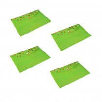 5PCS Professional Poly Envelope/ File Bag With Snap Button, Green