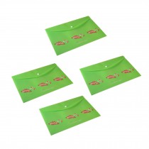 Professional Poly Envelope/ File Bag With Snap Button, 5PCS, Green
