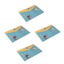 Professional Poly Envelope/ File Bag With Snap Button, 5PCS, Blue