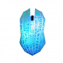 Optical USB Wired Gaming Mouse Mice,LED Lights,6 Buttons,ocean blue