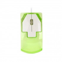 Creative Design Clear Optical USB Wired Office Mouse Mice,green
