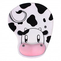Cartoon Silicone Lycra Fabric Mouse Pad Computing Wrist Rest, Cow