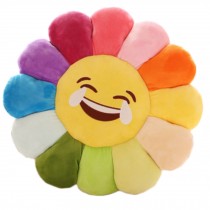 Plush Creative Expression Colorful Flower Office Cushion Car Bolster