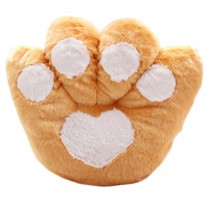 Plush Lovely Cartoon Bear's-Paw Office Cushion Bolster (light brown)