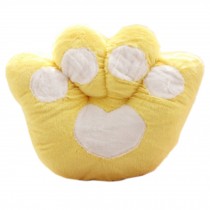 Plush Lovely Cartoon Bear's-Paw Office Cushion Bolster (yellow)
