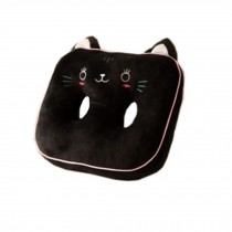 Plush Comfortable Thick Office Cushion Beautified Buttock Cushion (black cat)