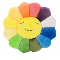 Plush Creative QQ Expression Office Sofa Cushion Car Bolster( colored smile )