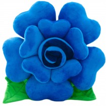 Plush Creative Comfortable Rose Office Cushion Car Bolster ( blue )