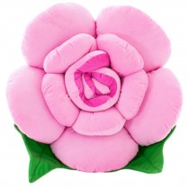 Plush Creative Comfortable Rose Office Cushion Car Bolster ( pink )