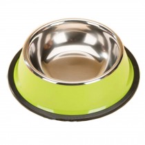 Stainless Steel Outdoors/Travel Feeding Tray Cat Food Bowl Dog Bowl, Green