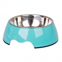 Separable Stainless Steel Pet Bowl Feeding Tray Dog Bowl Puppy Feeders, Blue