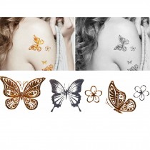 4 Sheets Waterproof Temporary Tattoos Non-Tox Body Art Tattoo Sticker, Butterfly