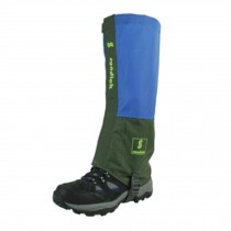 Skiing Mountaineering Waterproof Shoe Gaiters Foot Strap 2 PCS,Green/Blue