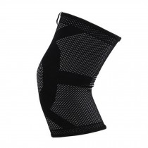 A Pair of Breathable Knee Support Sleeve Brace Pad for Sports - Black&Grey