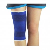 A Pair of Elastic Knee Support Sleeve Brace Pad for Sports Basketball Gym - Blue