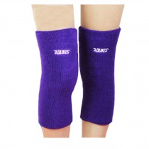 A pair of Cotton Knee Support Sleeves Brace Pads for Sports/Recovery - Purple