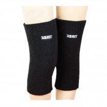 A pair of Cotton Knee Support Sleeves Brace Pads for Sports/Recovery - Black