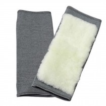 Pair of Elastic Warm Wool Knee Brace Support Sleeve KneePads Knee Warmers, Grey