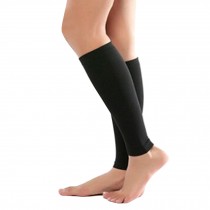 Set of 2 Leg Guard Sports Safety Leg Sleeve Protector Shin Support Socks Black