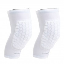 Set of 2 Outdoors Safety Sleeve Protector Knee Pad Honeycomb Crashproof White