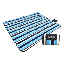 Colorful Stripes Outdoor Beach Camping Picnic Blanket Picnic Mat Blue