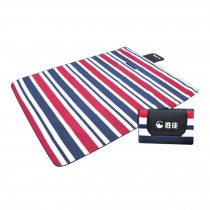 Colorful Stripes Outdoor Beach Camping Picnic Blanket Picnic Mat Red/Blue