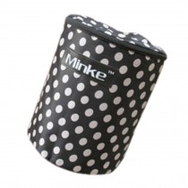 Waterproof & Foldable Cycle Basket Bike Crate With Lid Storage Box Black/White