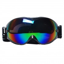 Professional Spherical Lenses Snowboard Ski Goggles Anti-fog Eyewear Black B