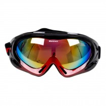 Snow Goggles Windproof Eyewear Ski Sports Goggle Protective Glasses Black/Red