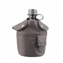 Camo Series Army Style Canteen Outdoor Hunting Camping Canteen Black