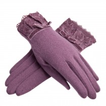 Purple Winter Gloves/ Vintage Women Gloves/ Ladies Warm Glove