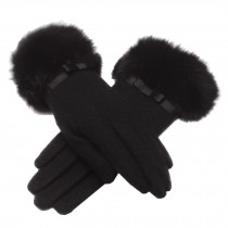 Black Winter Warm Glove/ Vintage Style/ Touch Screen Gloves