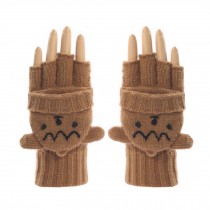 Half-Fingers Women Gloves/ High Quality Stretchy Knit Gloves