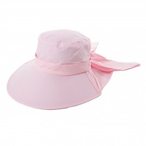 Pink Adjustable Outdoor Wide Brim UV Protection Cap Foldable Cycling Sun Hat