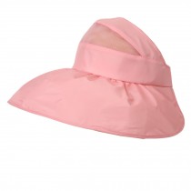 Adjustable Outdoor Wide Brim UV Protection Cap Foldable Cycling Sun Hat-Pink