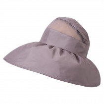 Adjustable Outdoor Wide Brim UV Protection Cap Foldable Cycling Sun Hat-Grey