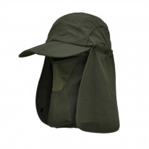 Men & Women Outdoor Multifunctional Flap Hat Neck Protection Cap Army Green