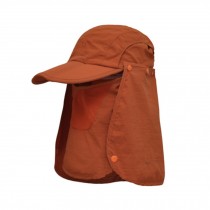 Men & Women Outdoor Multifunctional Flap Hat Neck Protection Cap Orange