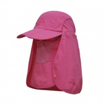 Men & Women Outdoor Multifunctional Flap Hat Neck Protection Cap Rose